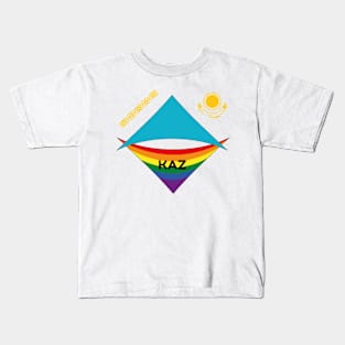 Kazakhstan  pride flag Kids T-Shirt